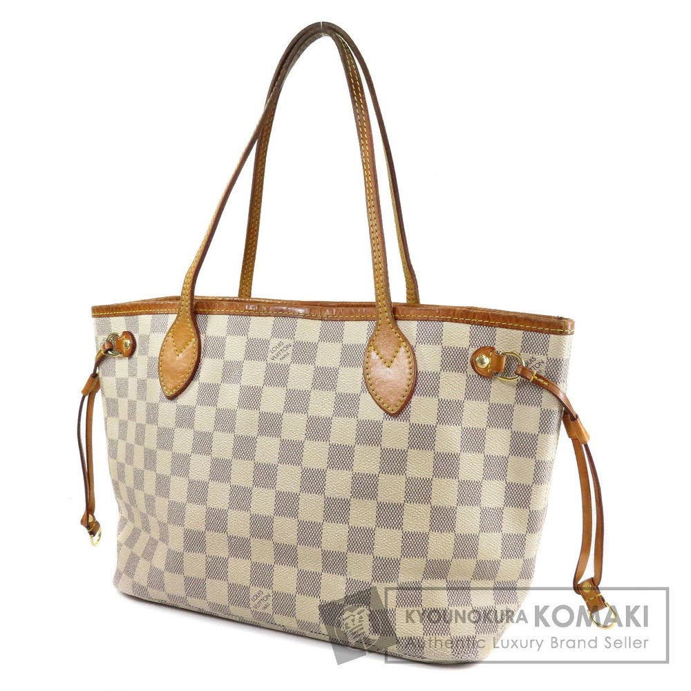 Louis Vuitton Neverfull Tote Bag Damier Canvas Gold